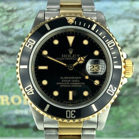 rolex submariner two tone 16803|rolex 16803 price.